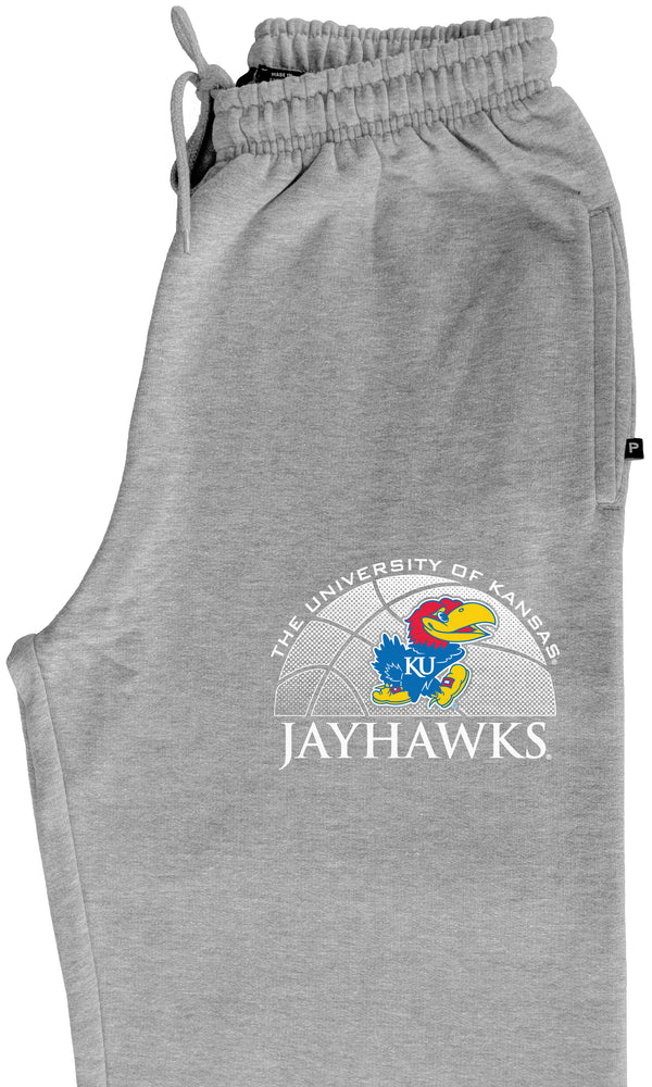 Kansas Jayhawks Premium Fleece Sweatpants - Kansas Basketball Primary Logo