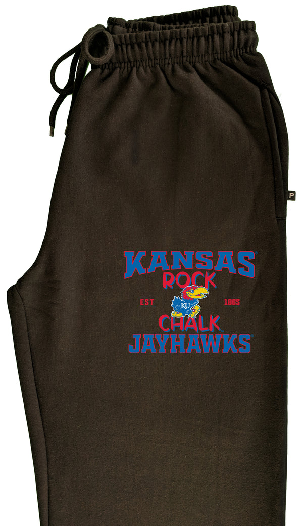 Kansas Jayhawks Premium Fleece Sweatpants - Rock Chalk Jayhawks