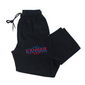 Kansas Jayhawks Premium Fleece Sweatpants - Kansas Football Laces