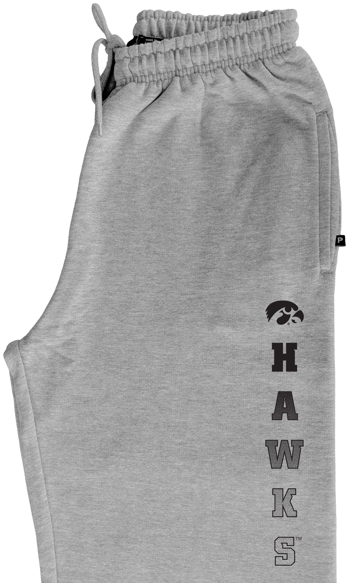 Iowa Hawkeyes Premium Fleece Sweatpants - Vert Hawks Fade with Tigerhawk