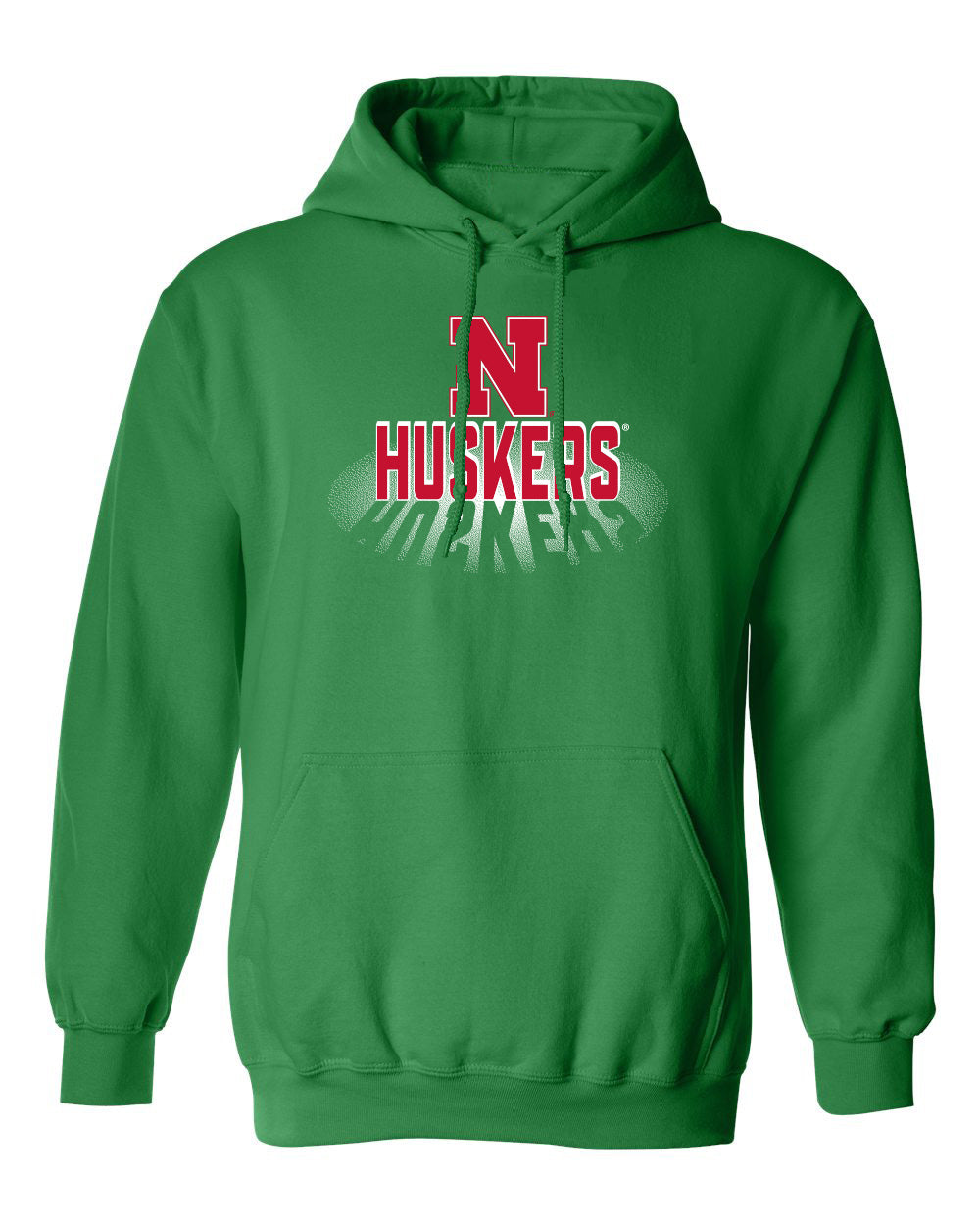Nebraska Huskers Hooded Sweatshirt - 3D Huskers Spotlight Shadow