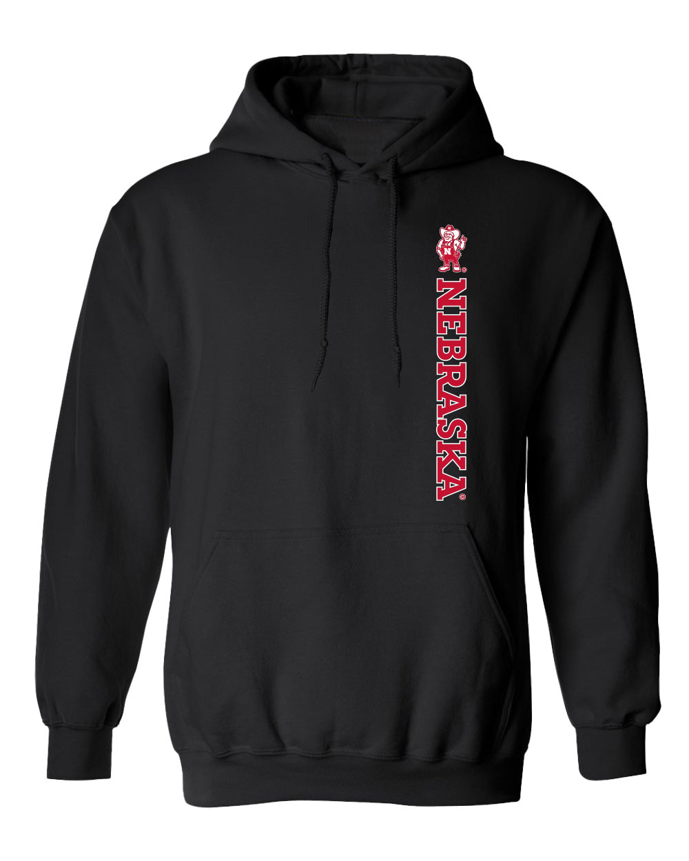 Nebraska Huskers Hooded Sweatshirt - Vertical Nebraska Herbie Husker