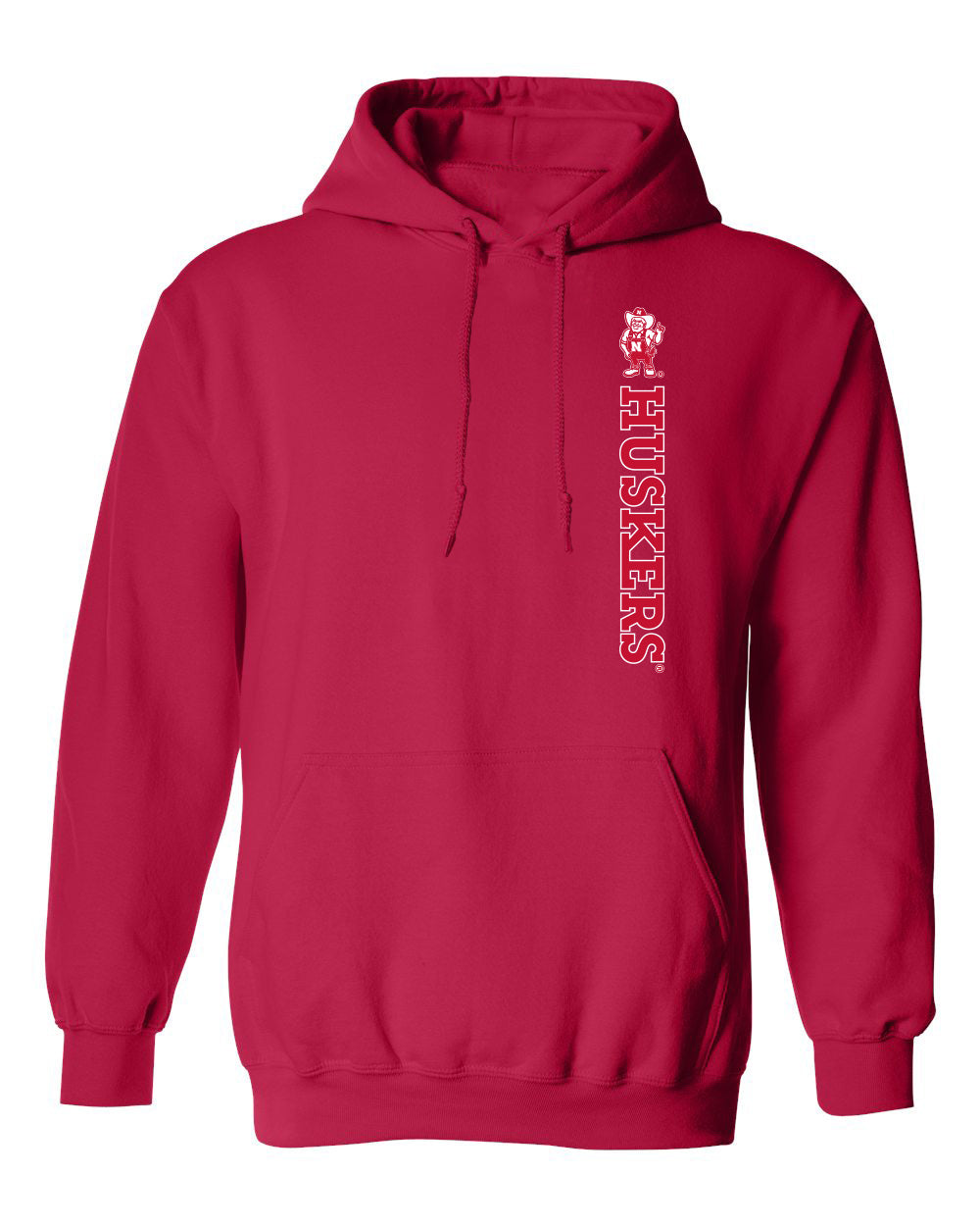 Nebraska Huskers Hooded Sweatshirt - Vertical Huskers Herbie Husker