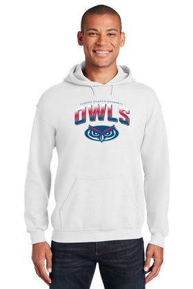 Florida Atlantic Owls Hooded Sweatshirt - FAU Full Color OWLS Fade