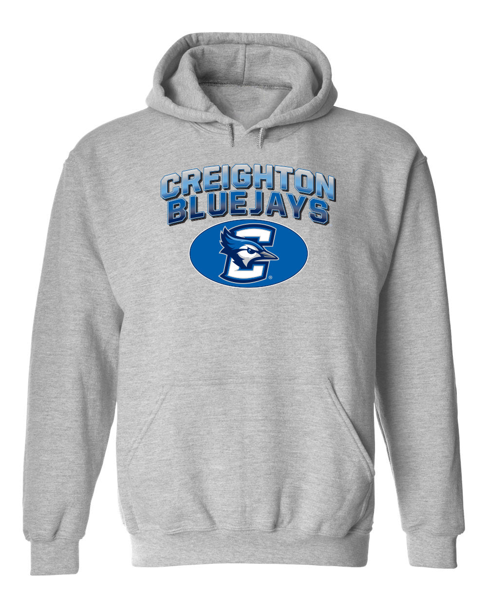 Creighton Bluejays Hooded Sweatshirt - Full Color Fade Primary Logo Oval