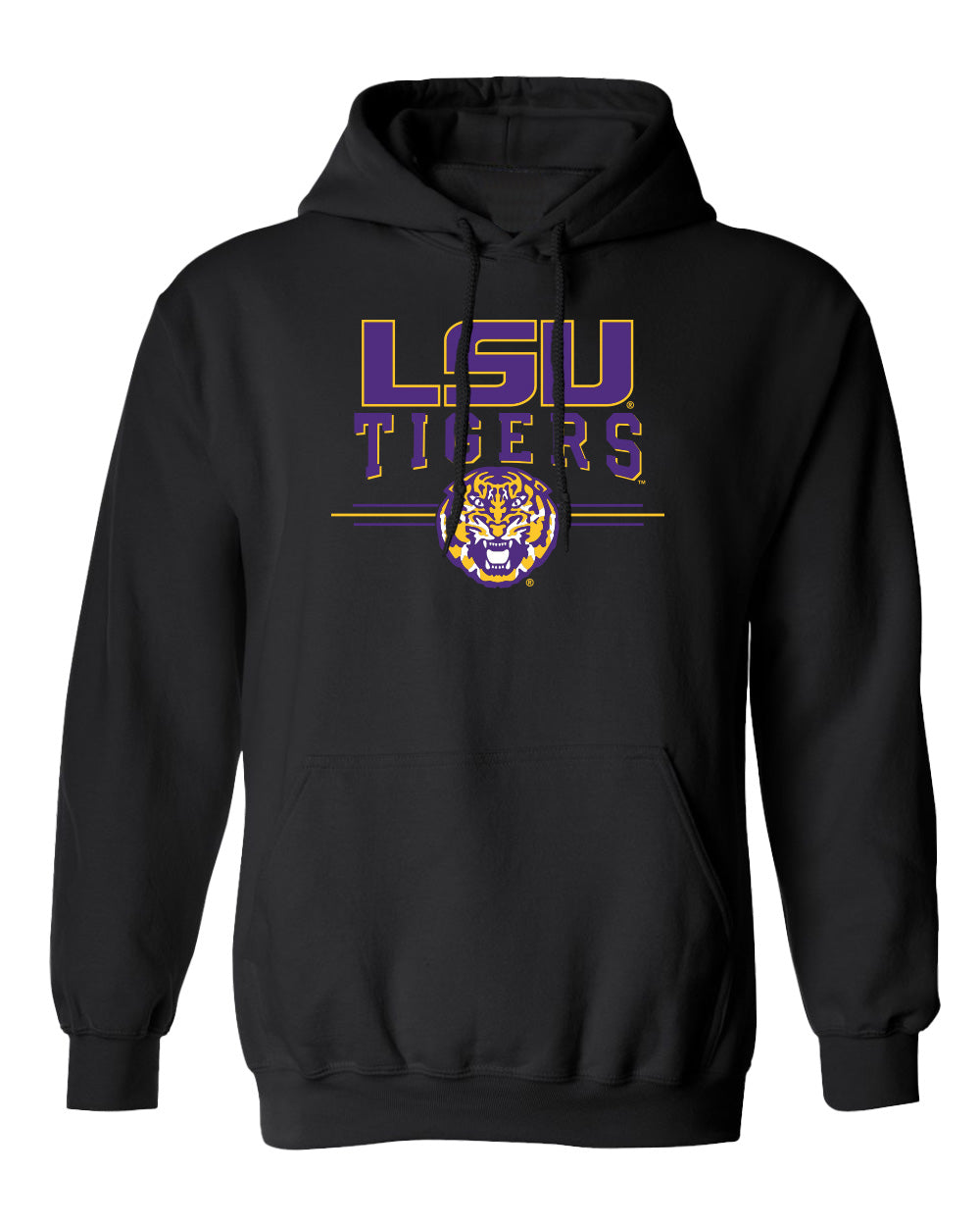 LSU Tigers Hooded Sweatshirt - LSU Tigers 3-Stripe