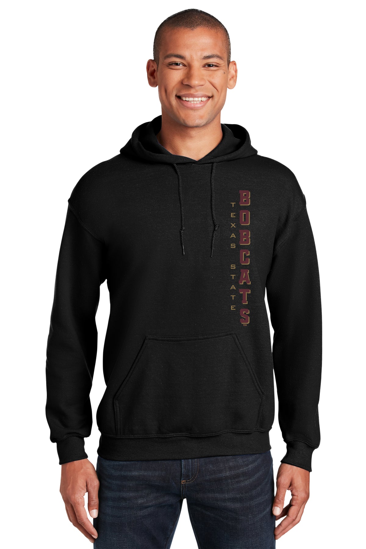 Texas State Bobcats Hooded Sweatshirt - Vertical Texas State Bobcats