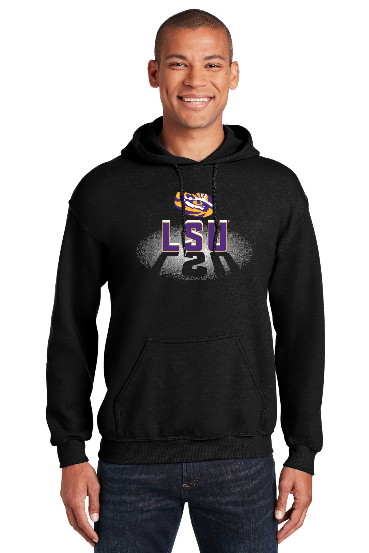 LSU Tigers Hooded Sweatshirt - Spotlight and Shadow LSU