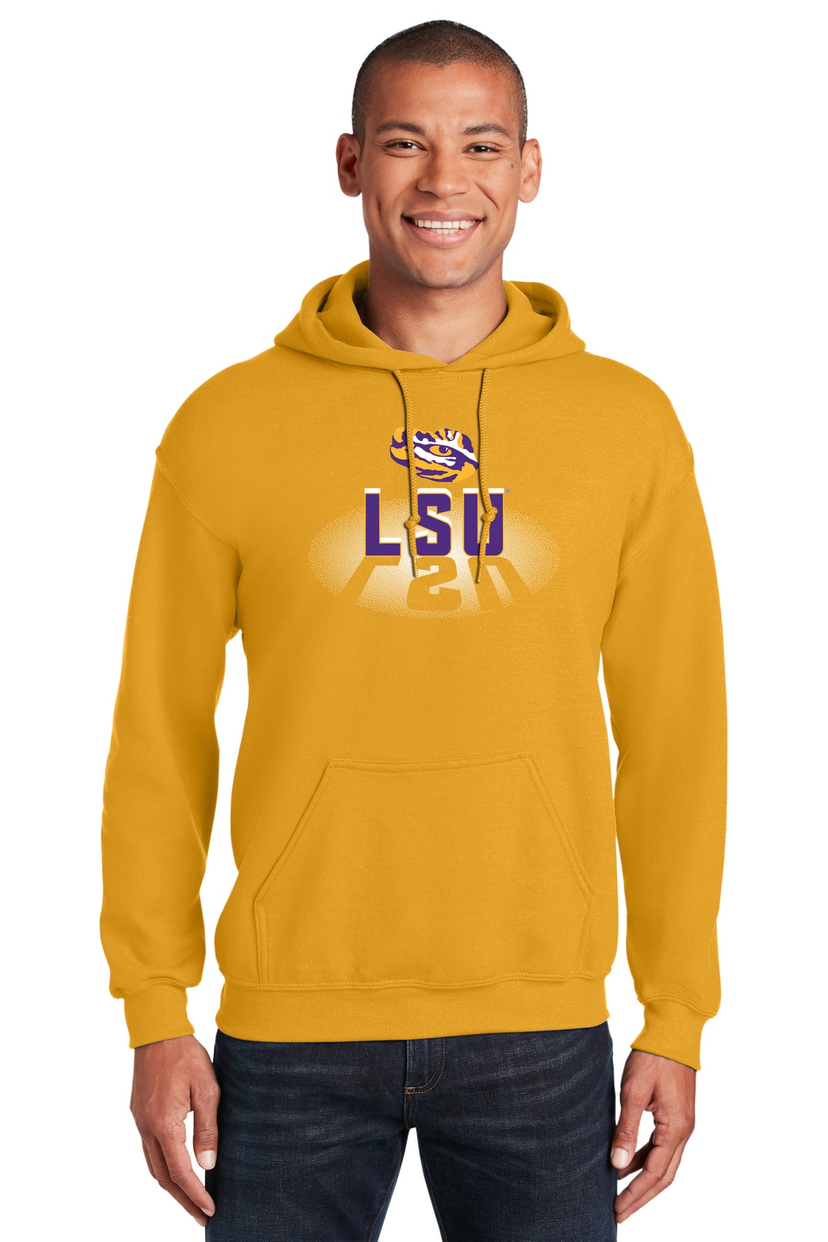 LSU Tigers Hooded Sweatshirt - Spotlight and Shadow LSU