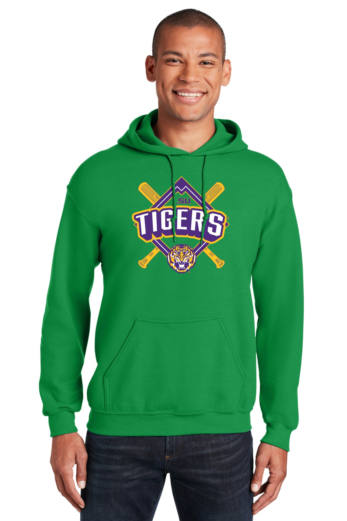 LSU Tigers Hooded Sweatshirt - LSU Baseball Diamond