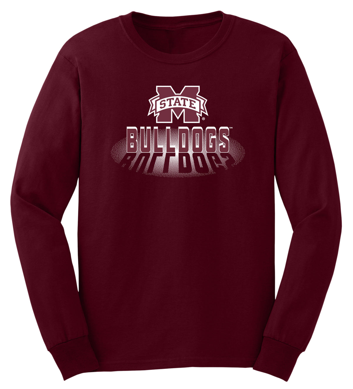 Mississippi State Bulldogs Long Sleeve Tee Shirt - Bulldogs Spotlight and Shadow