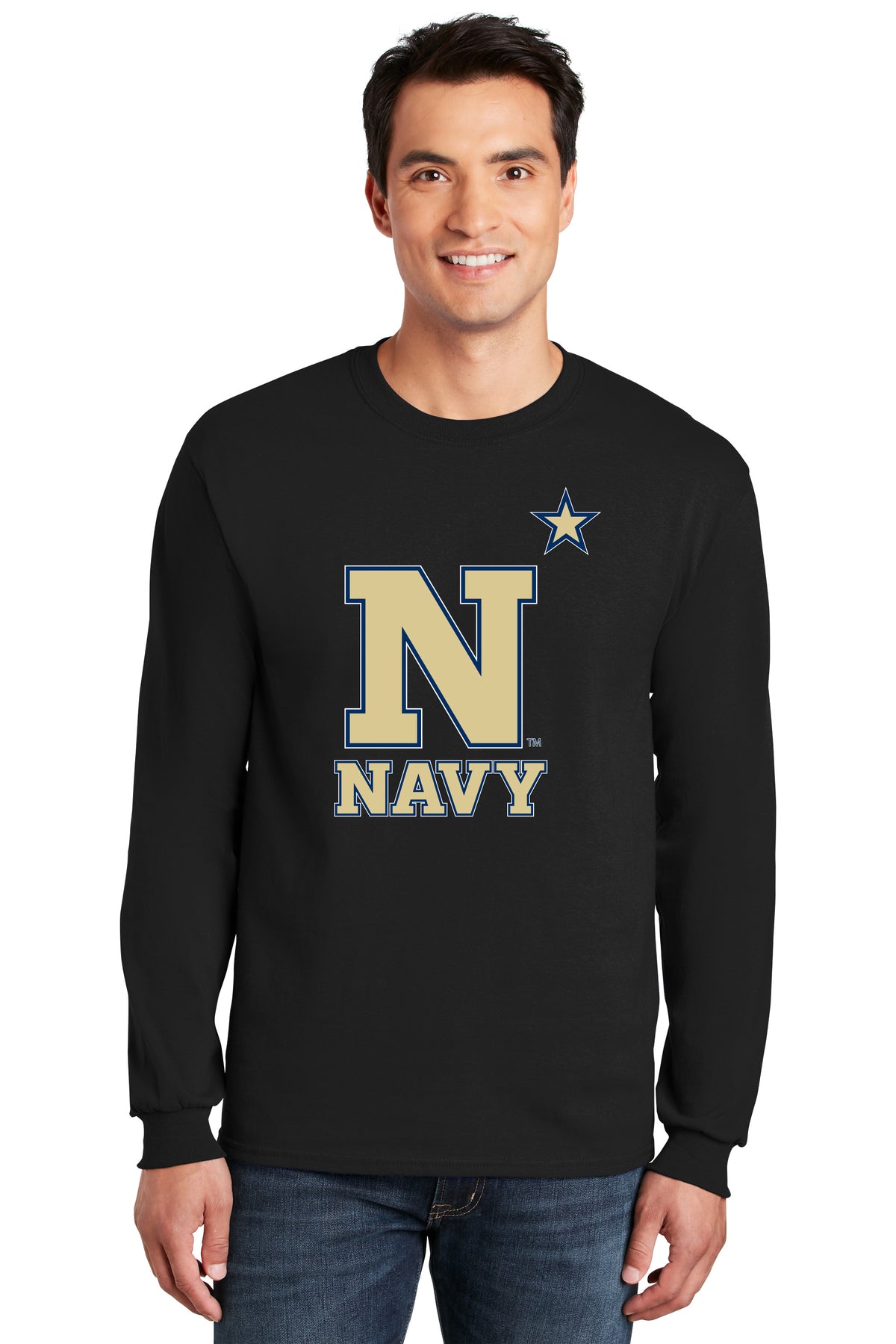 Navy Midshipmen Long Sleeve Tee Shirt - US Naval Academy Star Logo
