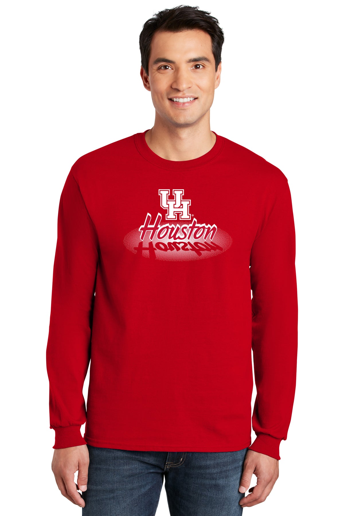 Houston Cougars Long Sleeve Tee Shirt - Spotlight and Shadow Houston