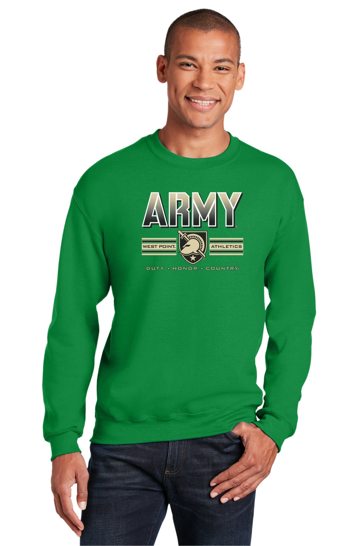 Army Black Knights Crewneck Sweatshirt - Army Full Color Fade Primary Logo