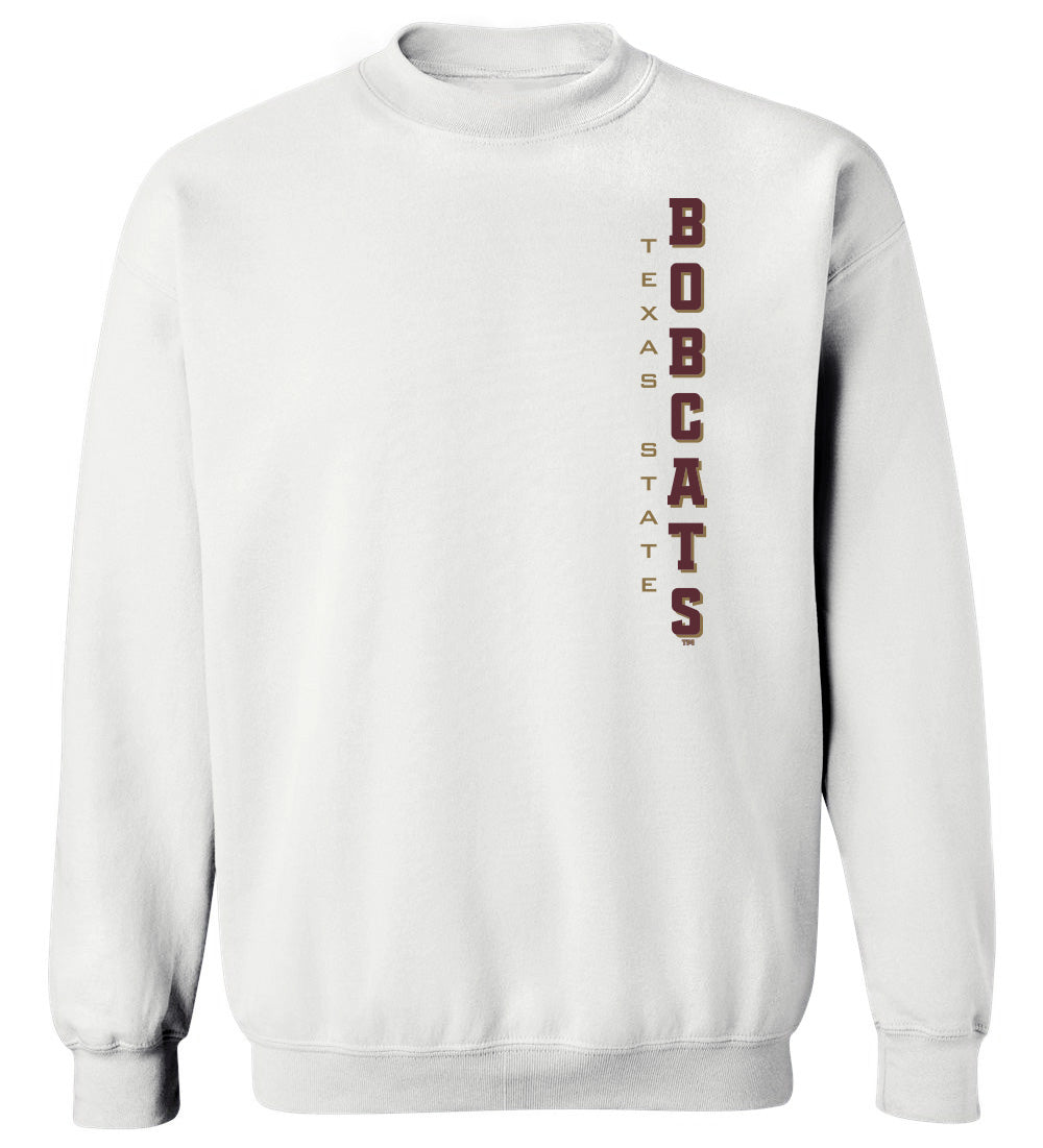 Texas State Bobcats Crewneck Sweatshirt - Vertical Texas State Bobcats