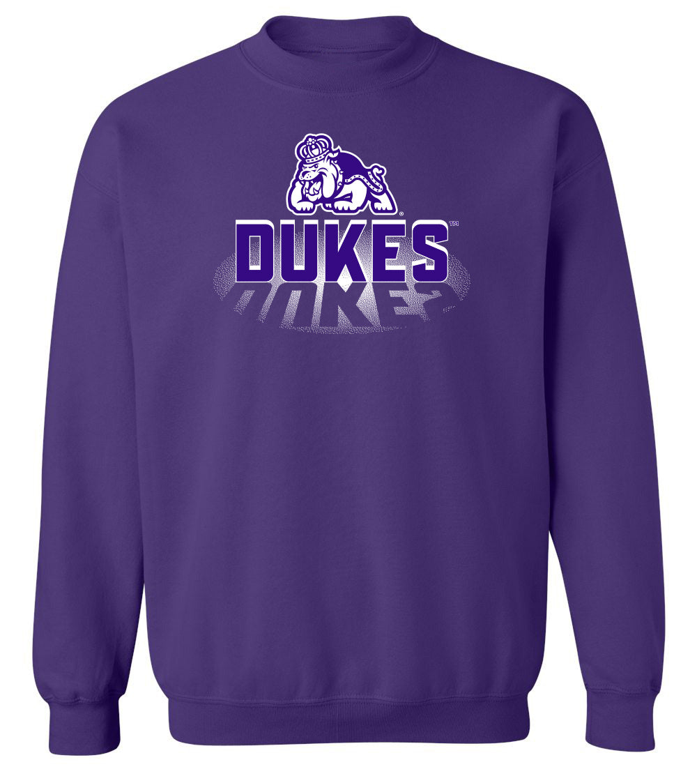 James Madison Dukes Crewneck Sweatshirt - Spotlight and Shadow Dukes