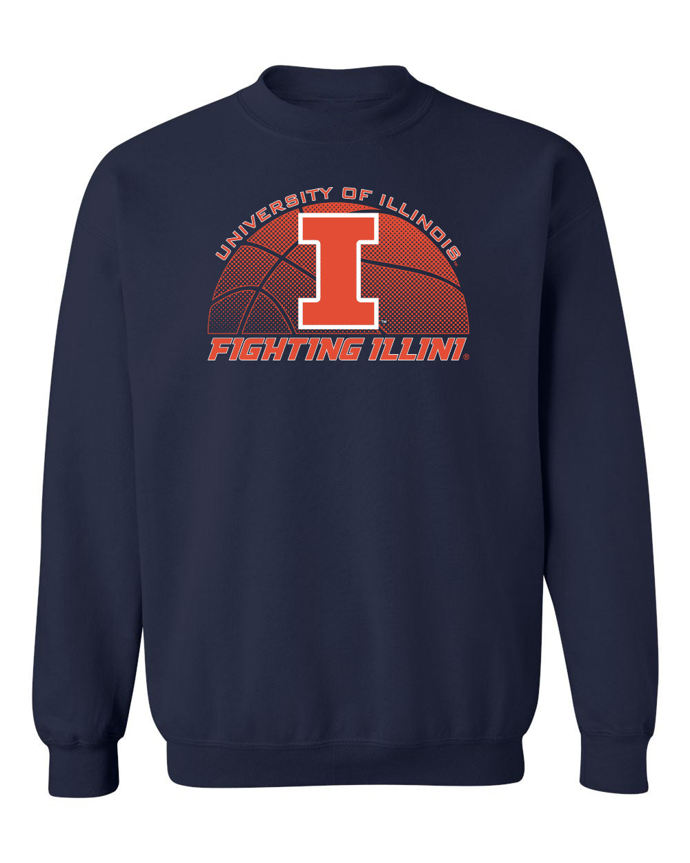 Illinois Fighting Illini Crewneck Sweatshirt - University of Illinois Basketball
