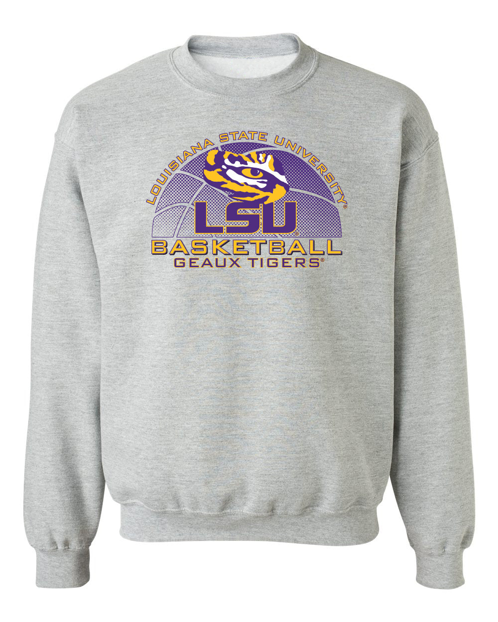 LSU Tigers Crewneck Sweatshirt - LSU Basketball Geaux Tigers