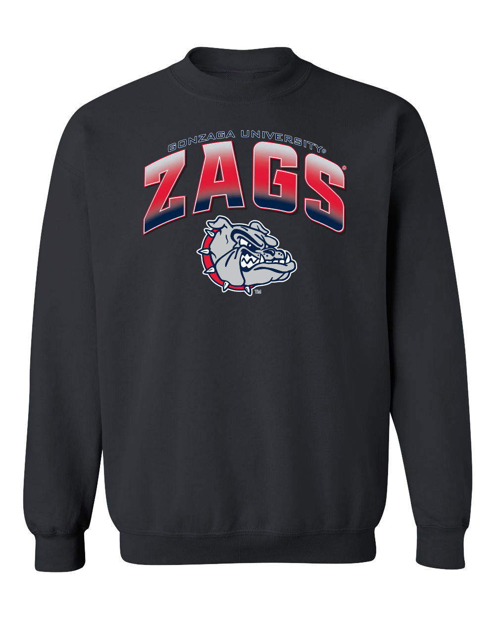 Gonzaga Bulldogs Crewneck Sweatshirt - Zags Full Color Fade