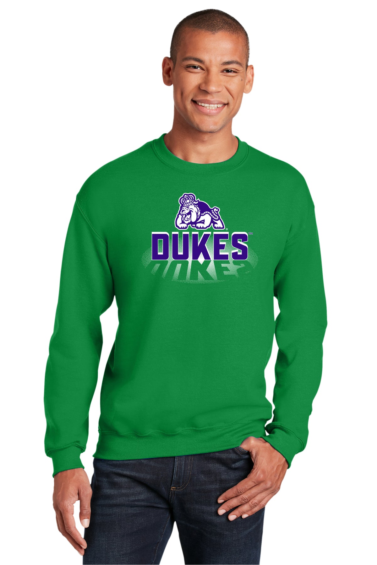 James Madison Dukes Crewneck Sweatshirt - Spotlight and Shadow Dukes