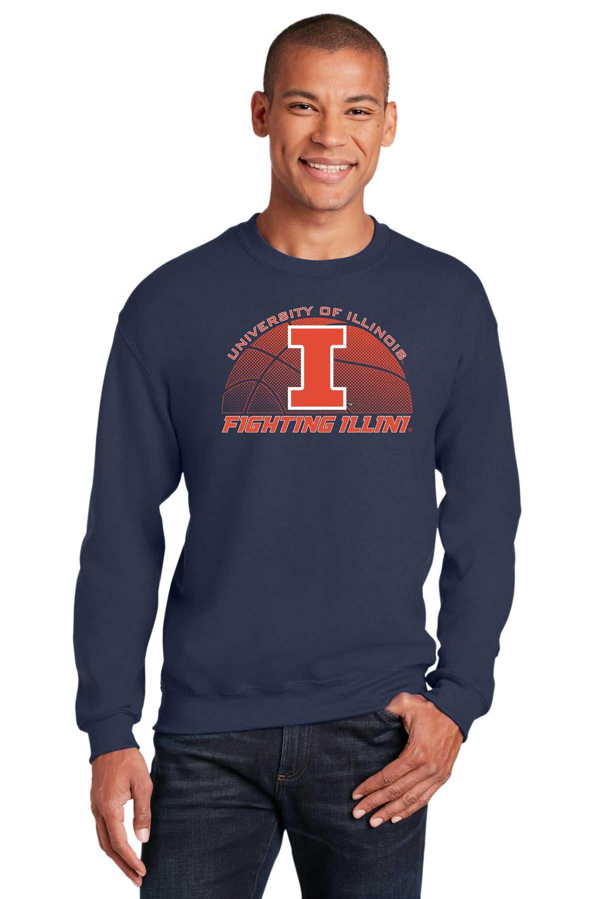Illinois Fighting Illini Crewneck Sweatshirt - University of Illinois Basketball