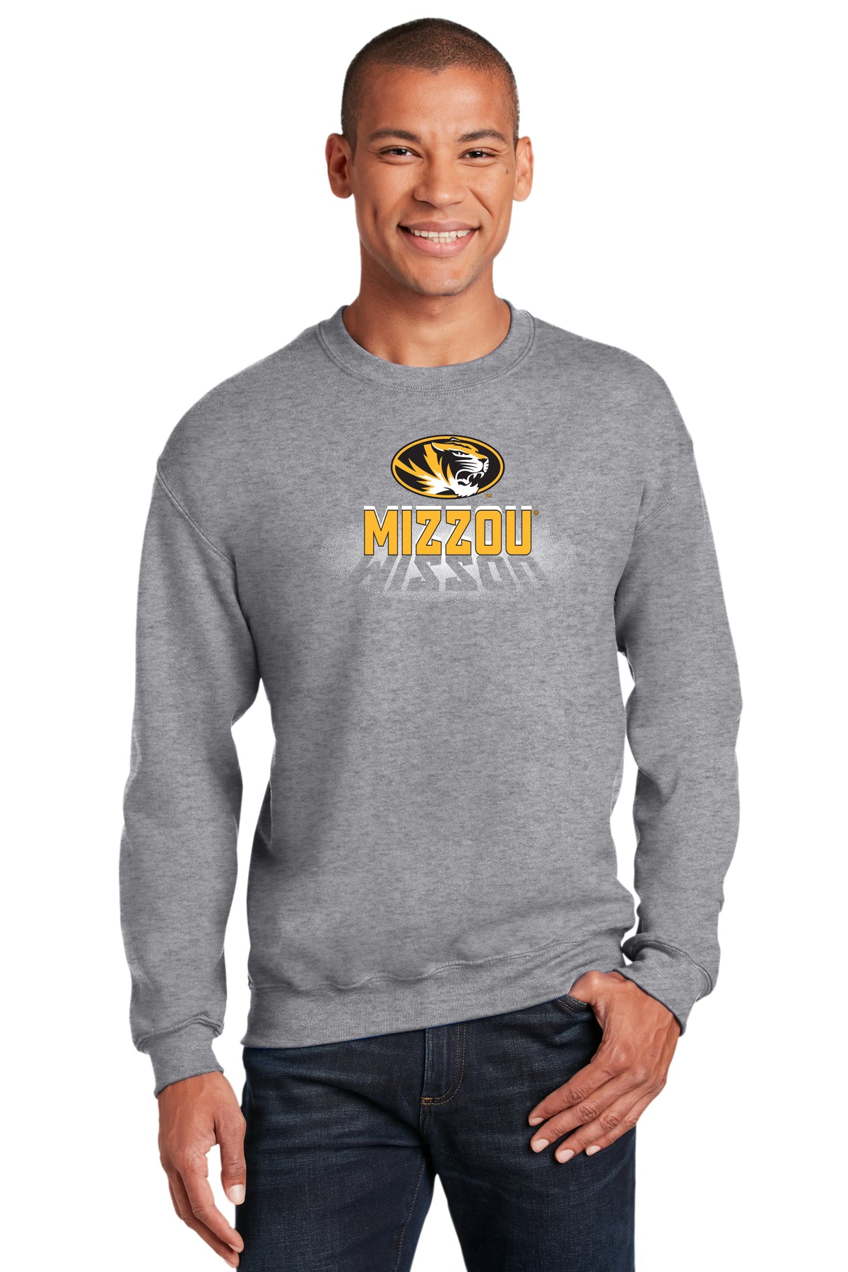 Missouri Tigers Crewneck Sweatshirt - Spotlight and Shadow Mizzou