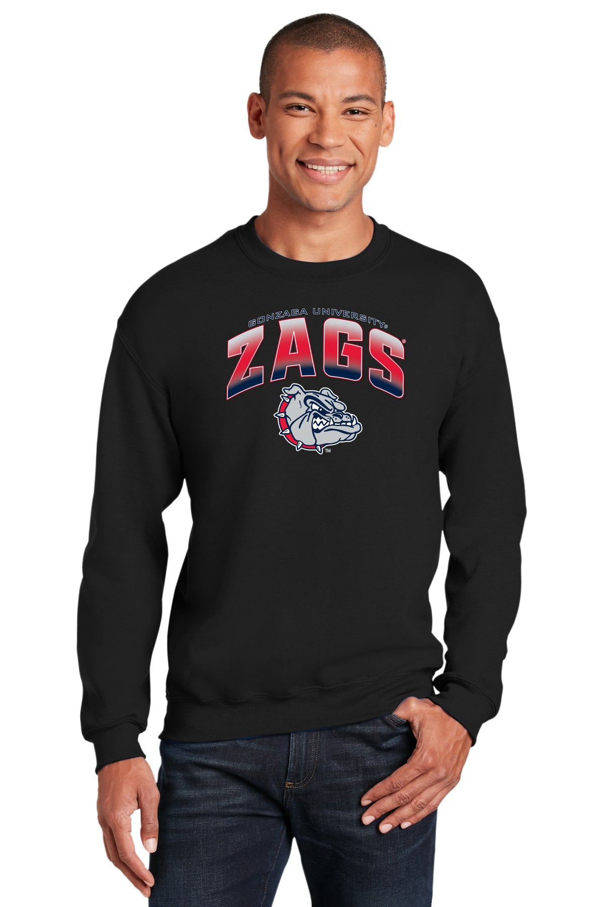 Gonzaga Bulldogs Crewneck Sweatshirt - Zags Full Color Fade
