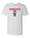 Nebraska Huskers Premium Tri-Blend Tee Shirt - Full Color Nebraska Fade with Herbie Husker