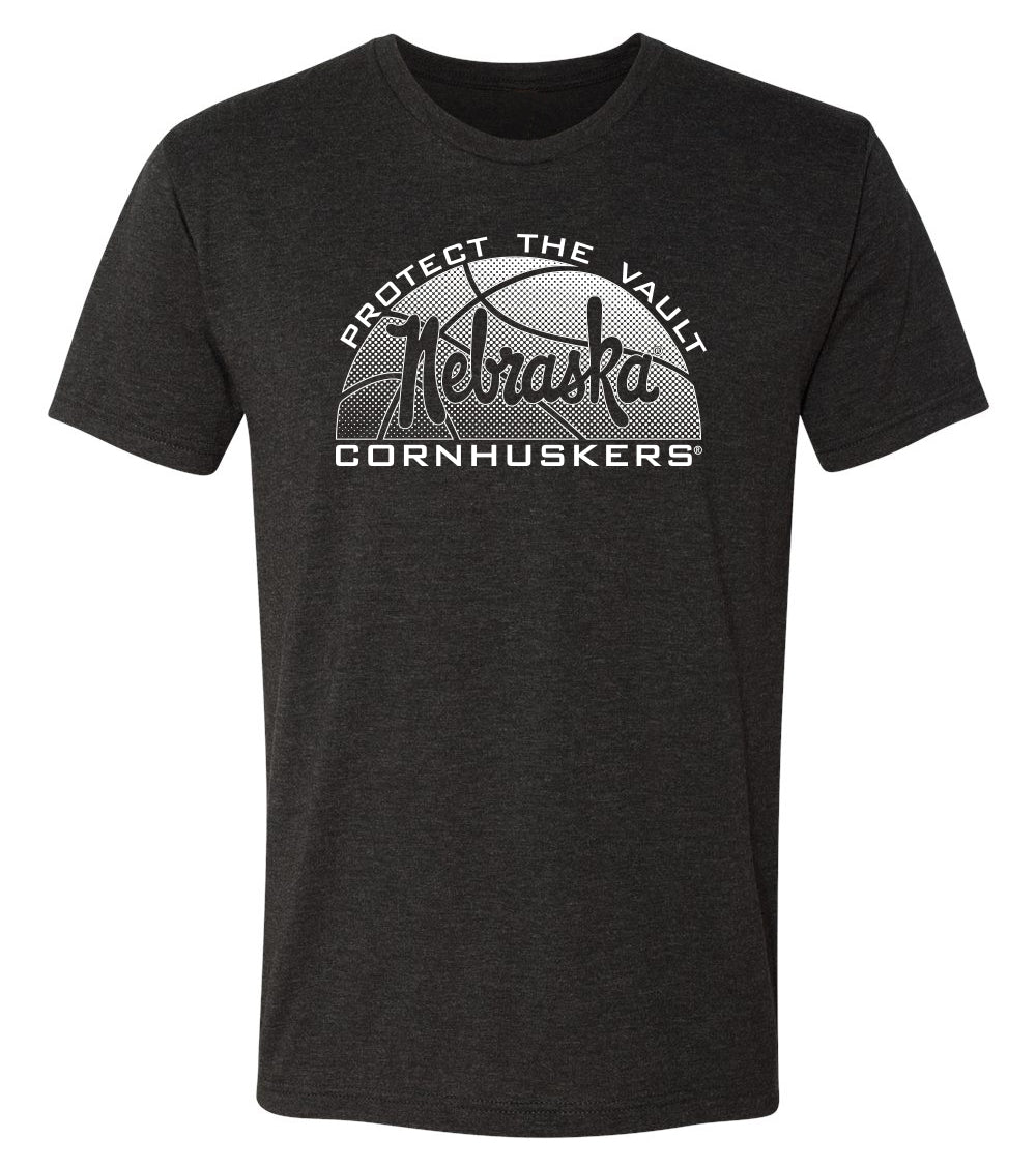 Nebraska Huskers Premium Tri-Blend Tee Shirt - Script Nebraska Basketball