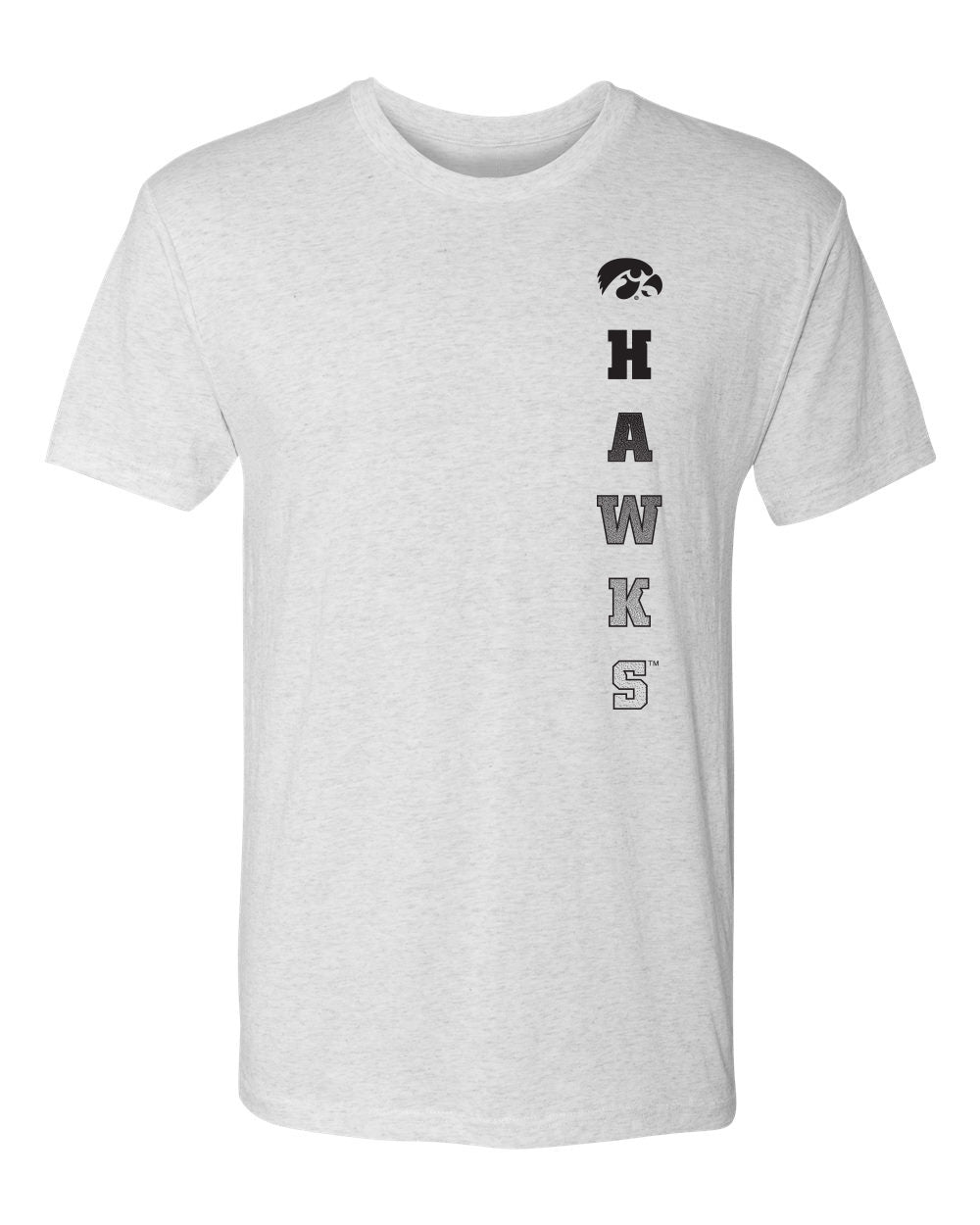 Iowa Hawkeyes Premium Tri-Blend Tee Shirt - Vert Hawks Fade with Tigerhawk