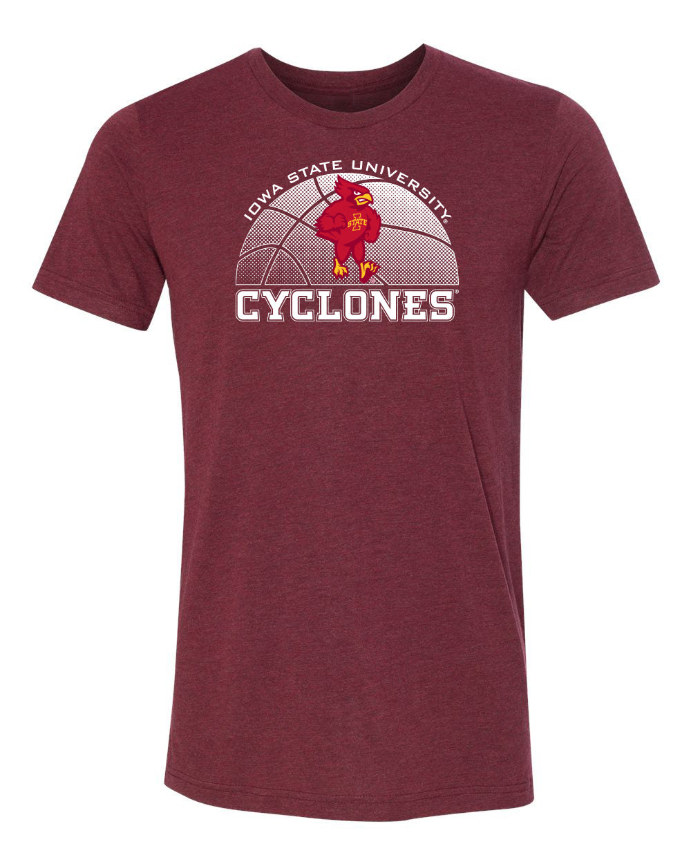Iowa State Cyclones Premium Tri-Blend Tee Shirt - Iowa State Basketball with Cy