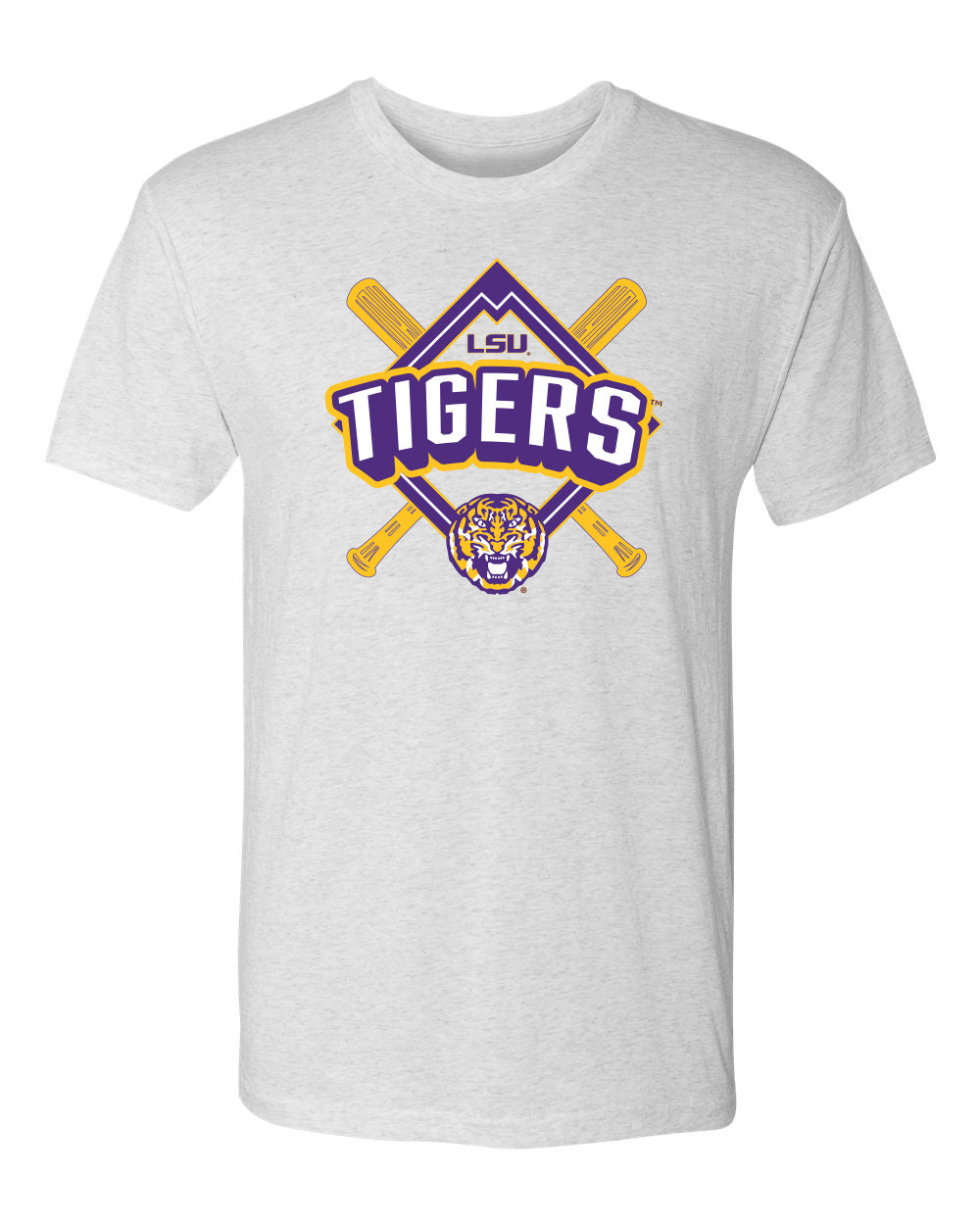 LSU Tigers Premium Tri-Blend Tee Shirt - LSU Baseball Diamond