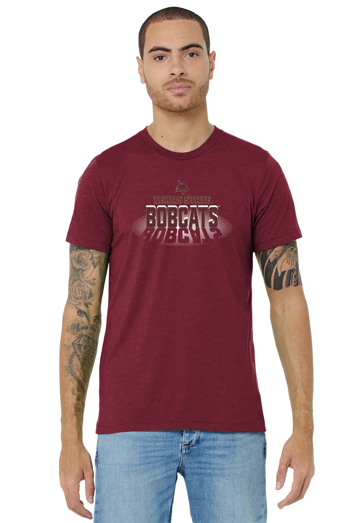 Texas State Bobcats Premium Tri-Blend Tee Shirt - Spotlight Bobcats