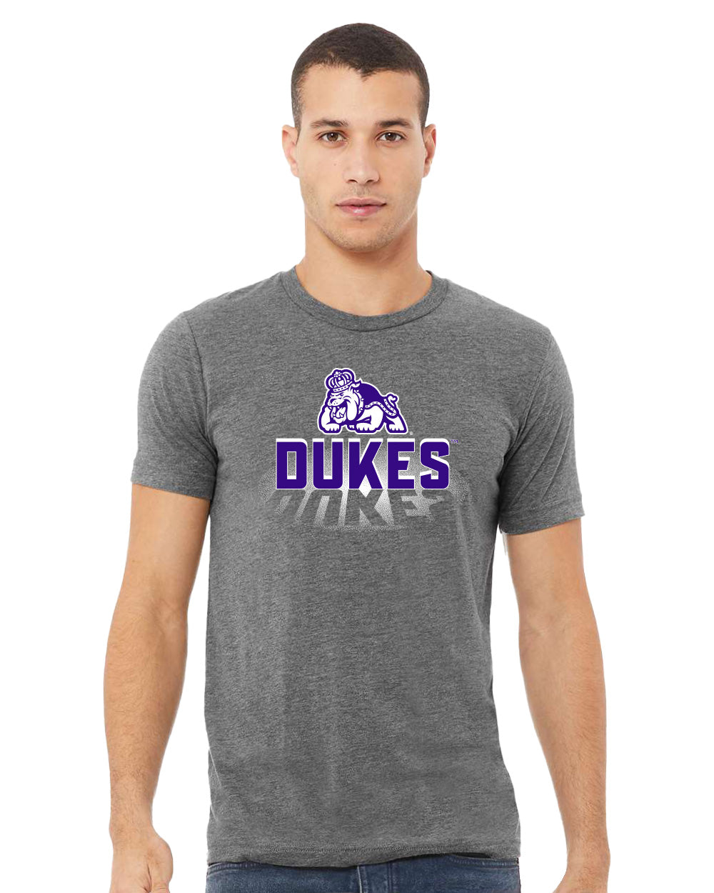 James Madison Dukes Premium Tri-Blend Tee Shirt - Spotlight and Shadow Dukes