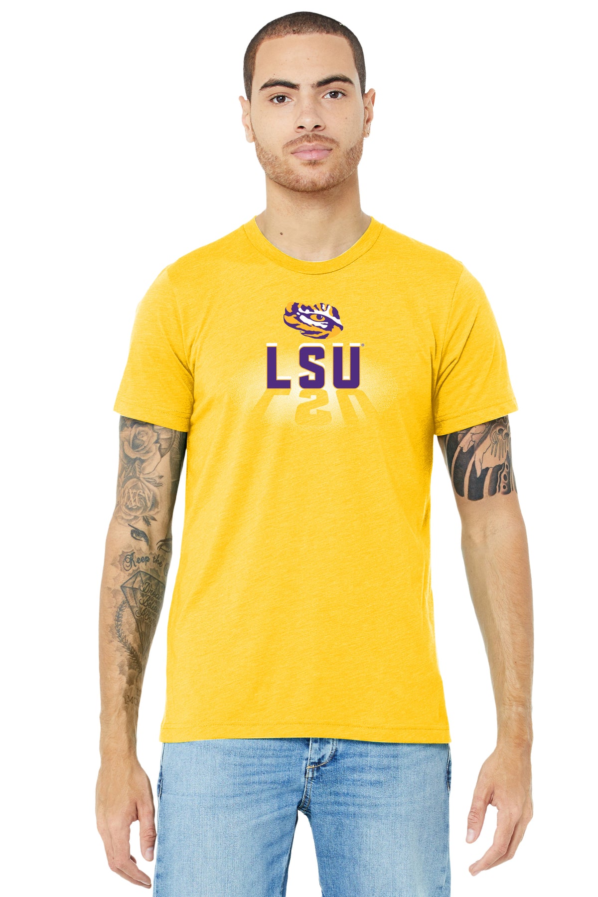 LSU Tigers Premium Tri-Blend Tee Shirt - Spotlight and Shadow LSU