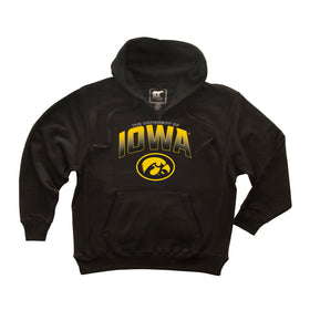 Iowa Hawkeyes Premium Fleece Hoodie - Full Color IOWA Fade Tigerhawk Oval