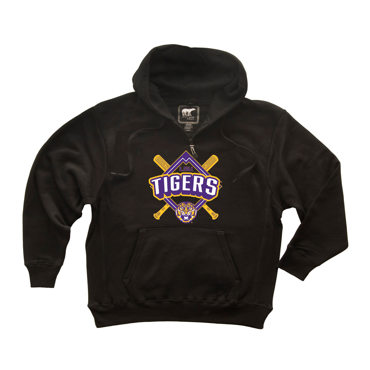 LSU Tigers Premium Fleece Hoodie - LSU Baseball Diamond