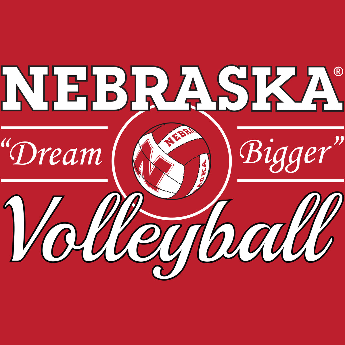 Nebraska Huskers Infant Onesie - Volleyball Dream Bigger