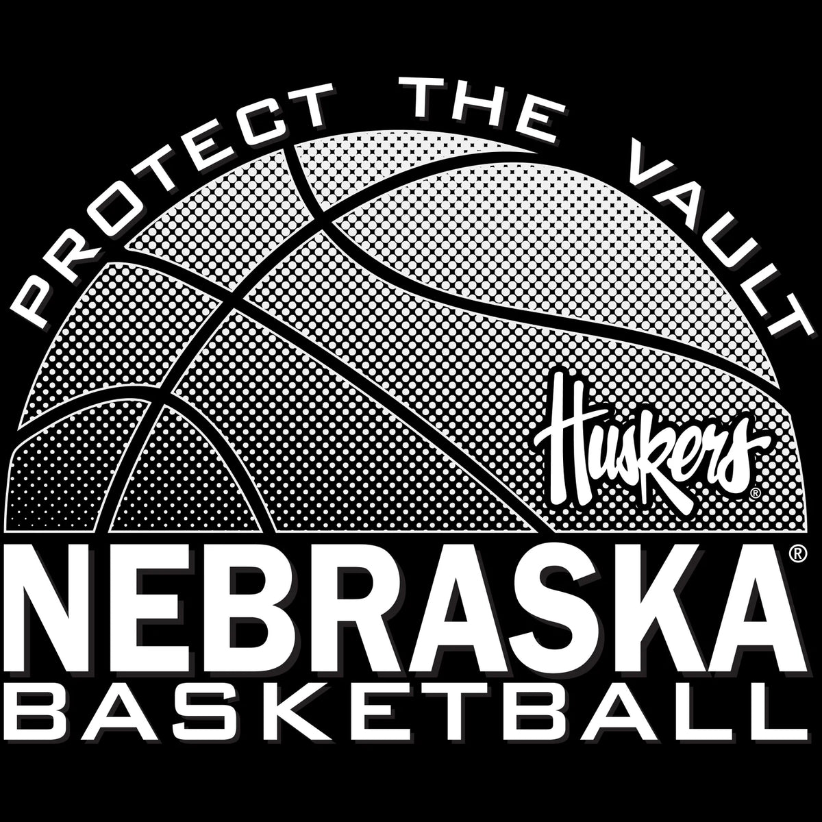 Women's Nebraska Huskers Long Sleeve Hooded Tee Shirt - Nebraska Basketball Logo