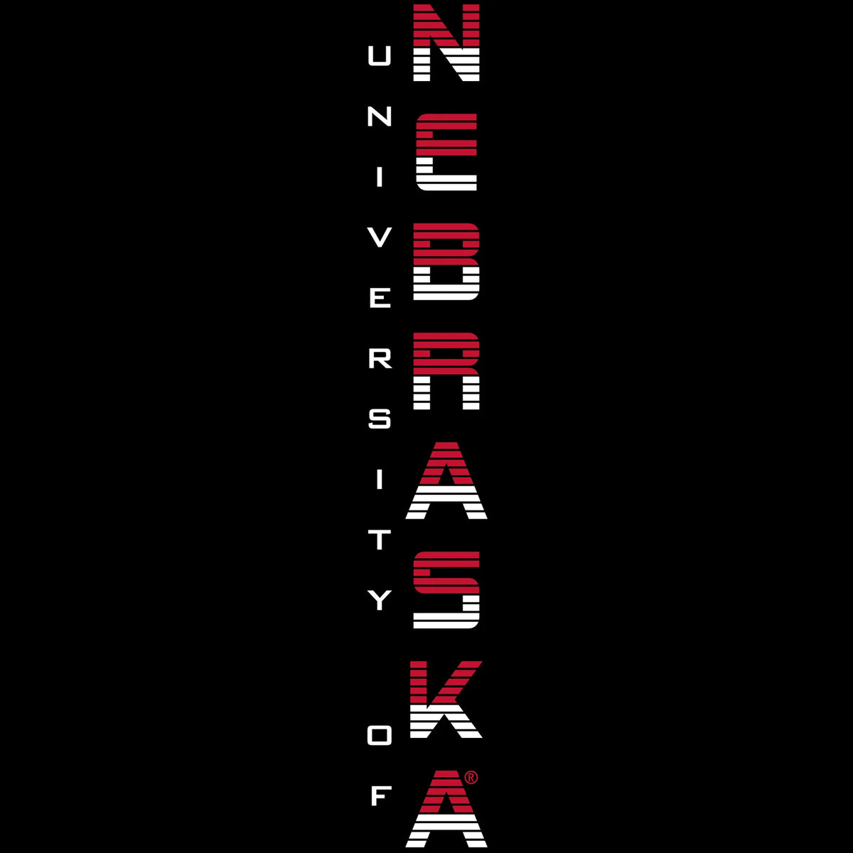 Women's Nebraska Huskers Long Sleeve Hooded Tee Shirt - Striped Vertical University of Nebraska