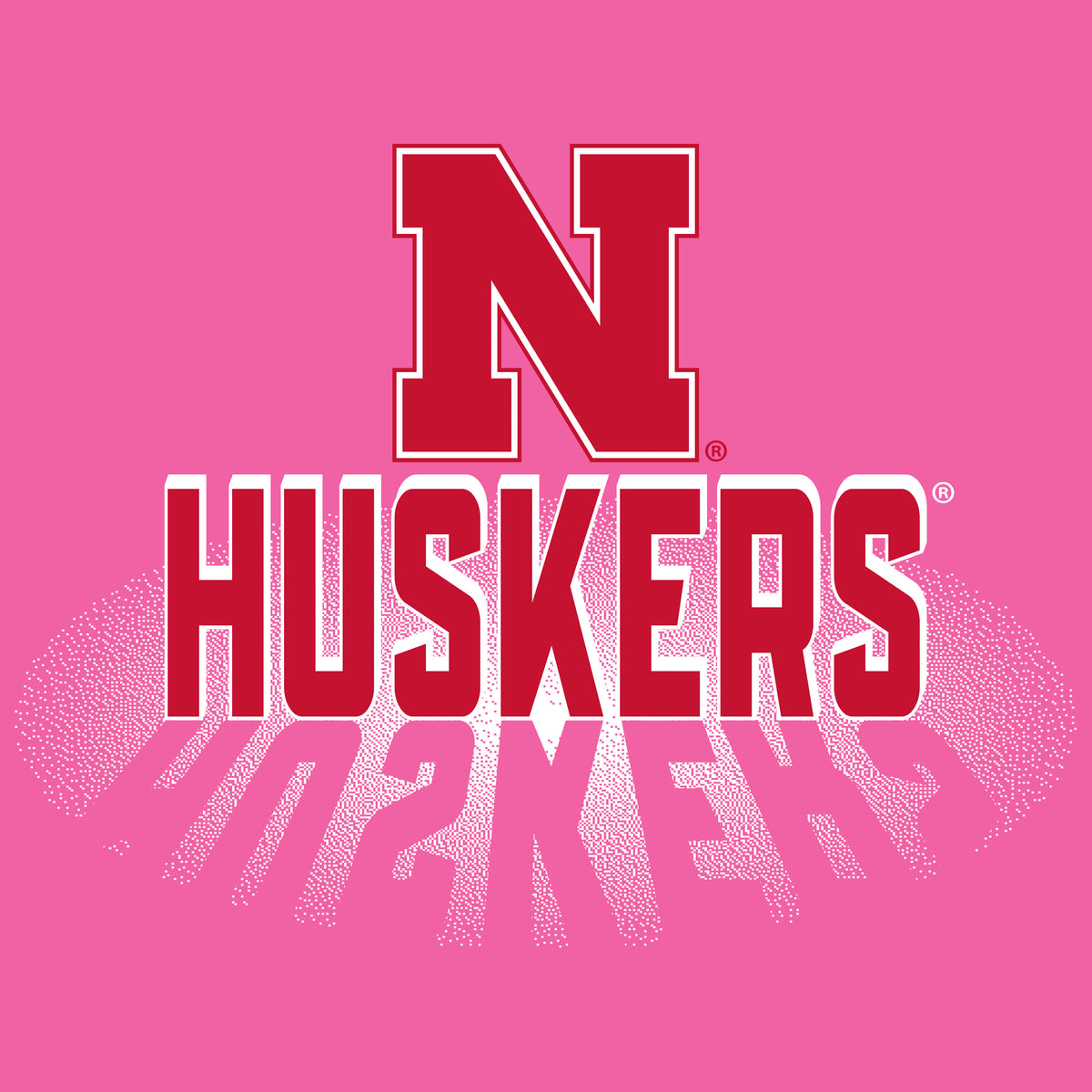 Women's Nebraska Huskers Premium Tri-Blend Tee Shirt - 3D Huskers Spotlight Shadow
