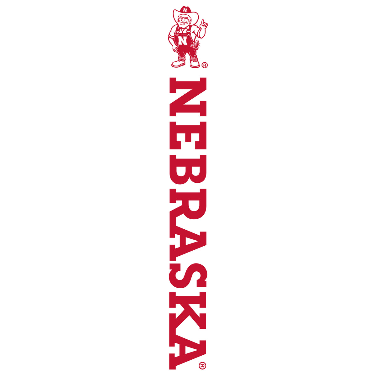 Women's Nebraska Huskers Long Sleeve Hooded Tee Shirt - Vertical Nebraska Herbie Husker