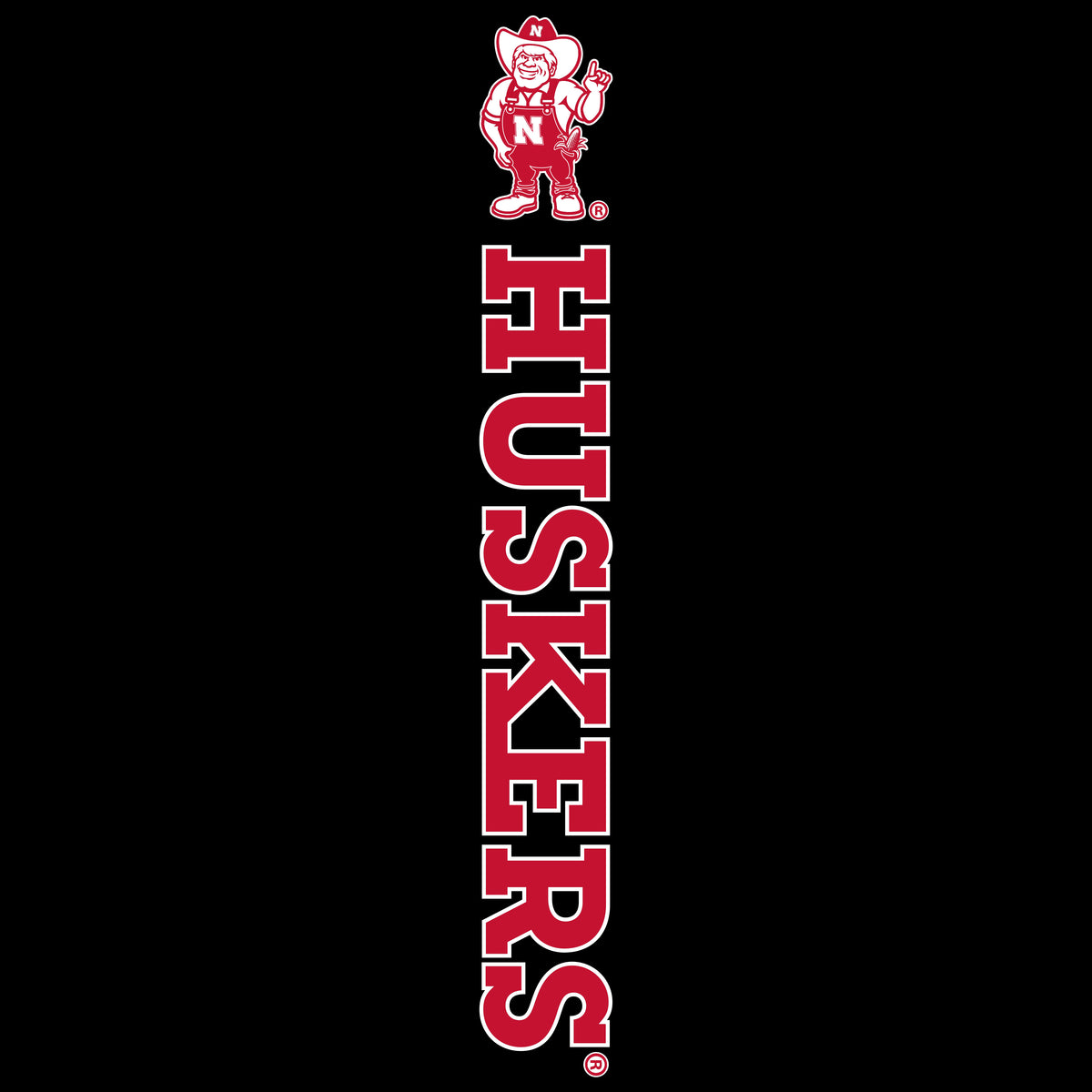 Nebraska Huskers Premium Fleece Joggers - Vertical Huskers Herbie Husker