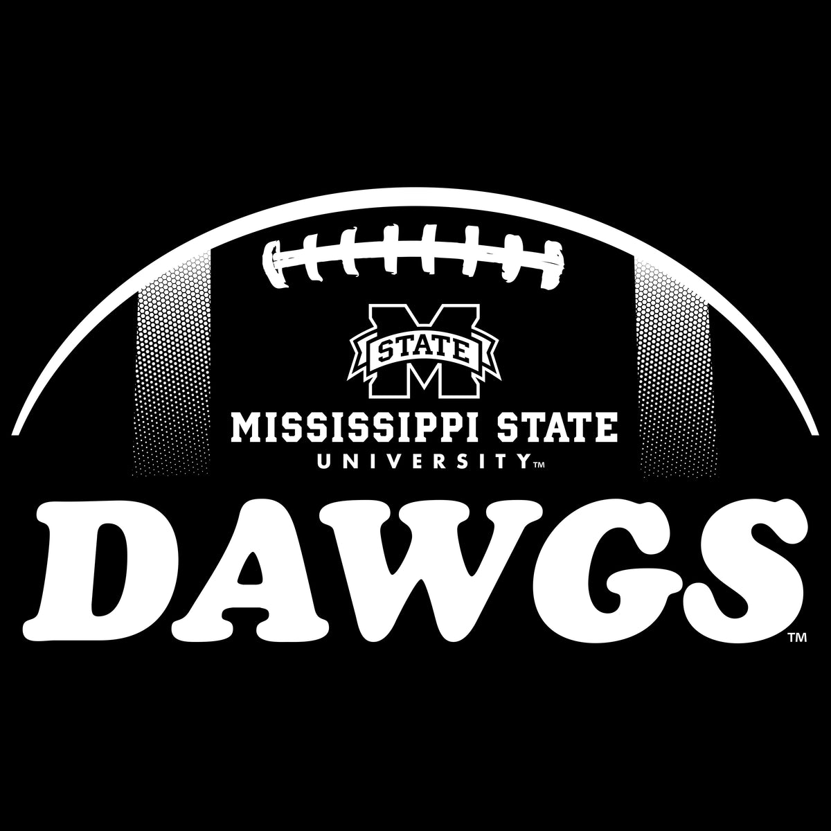 Women's Mississippi State Bulldogs Long Sleeve V-Neck Tee Shirt - MSU Dawgs Football
