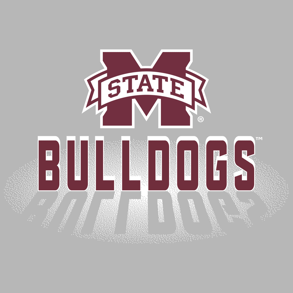 Women's Mississippi State Bulldogs Premium Tri-Blend Tee Shirt - Bulldogs Spotlight and Shadow