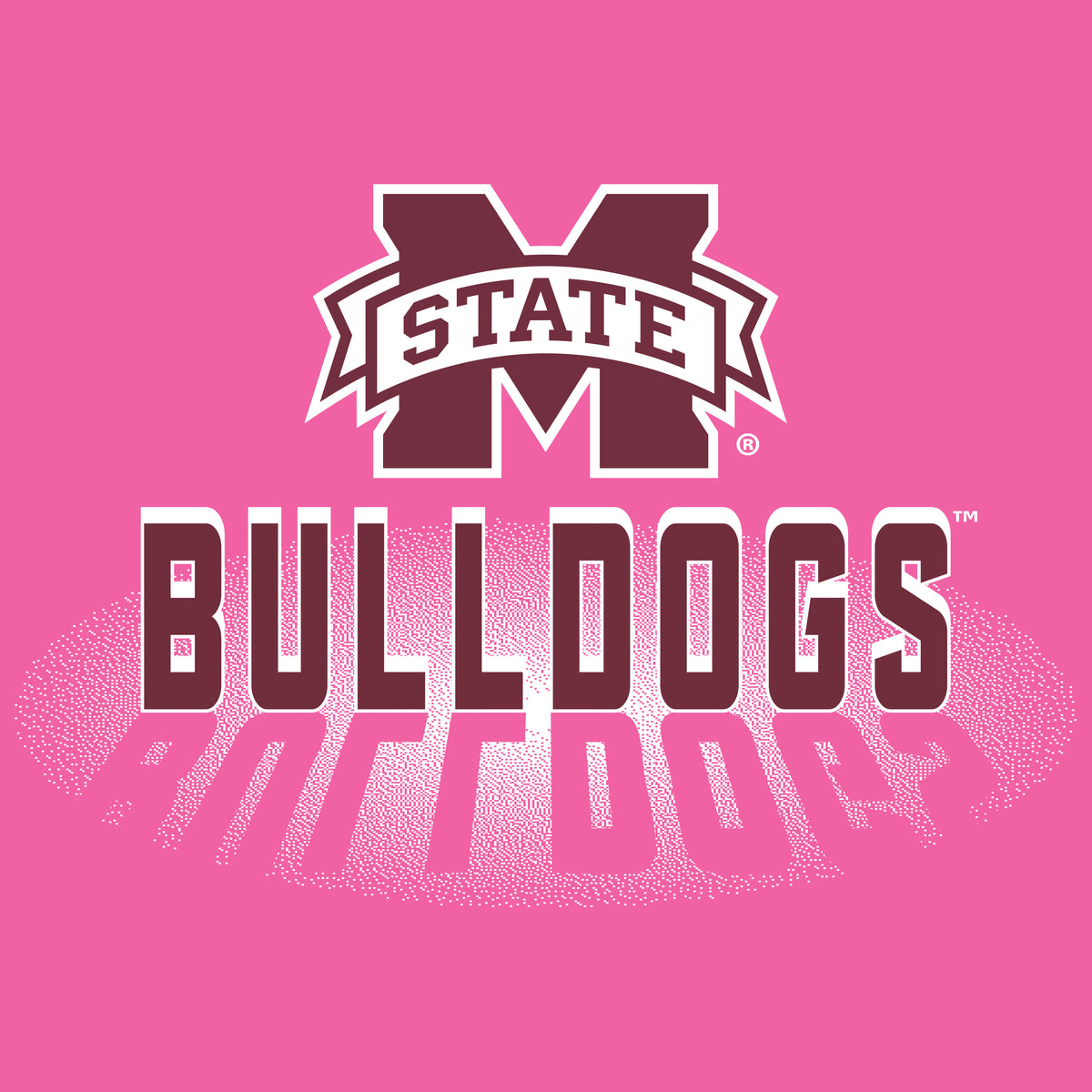 Women's Mississippi State Bulldogs Premium Tri-Blend Tee Shirt - Bulldogs Spotlight and Shadow