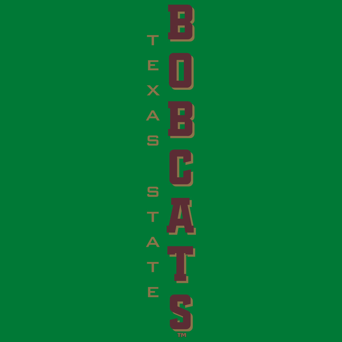 Texas State Bobcats Tee Shirt - Vertical Texas State Bobcats