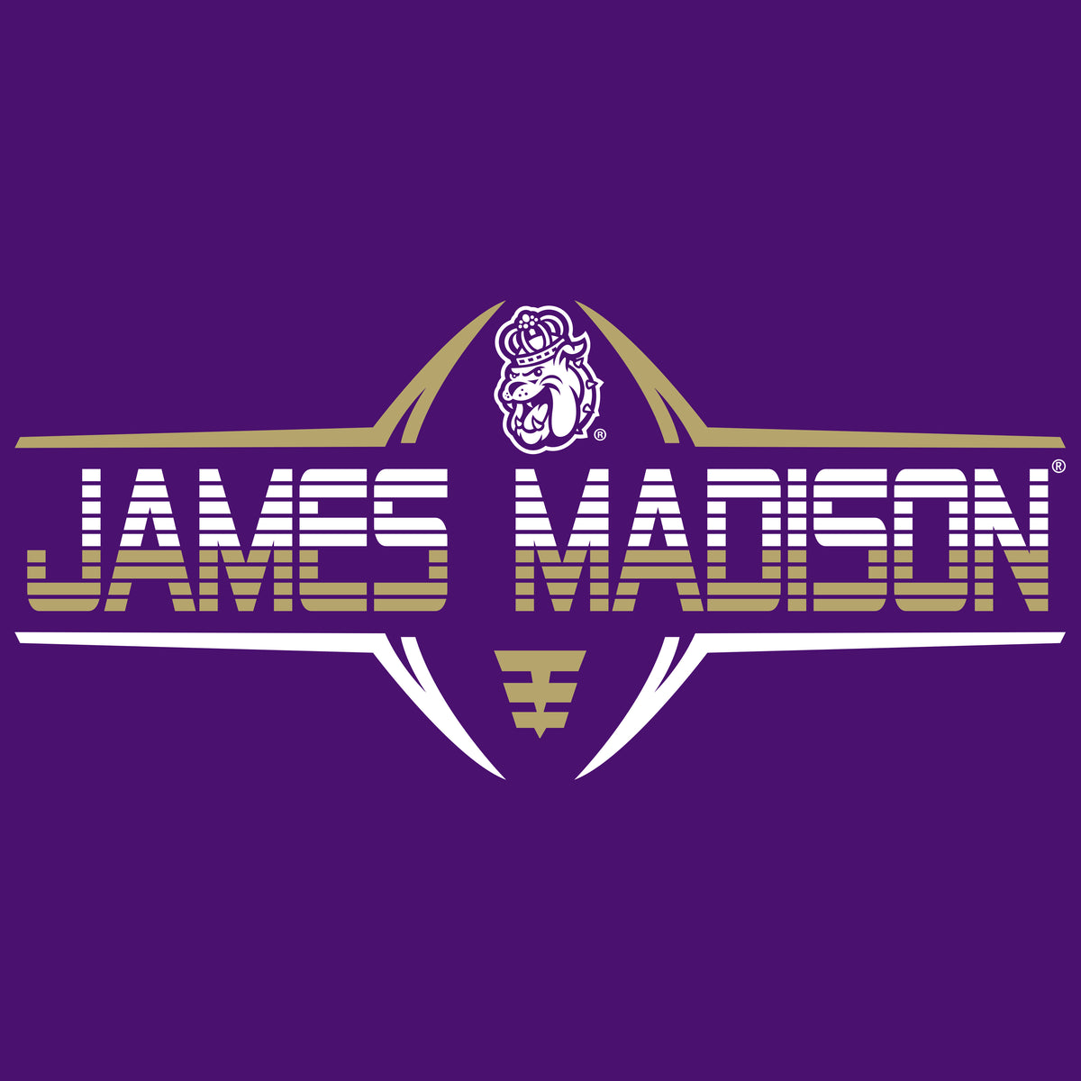 James Madison Dukes Girls Tee Shirt - Striped James Madison Football Laces