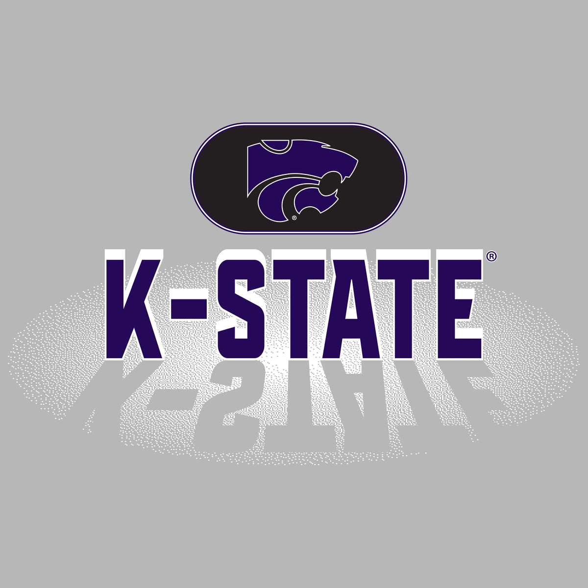 K-State Wildcats Long Sleeve Tee Shirt - Spotlight and Shadow K-State