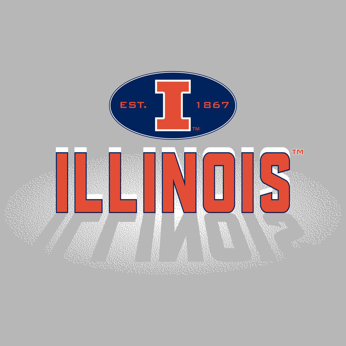 Women's Illinois Fighting Illini Long Sleeve V-Neck Tee Shirt - Spotlight and Shadow Illinois